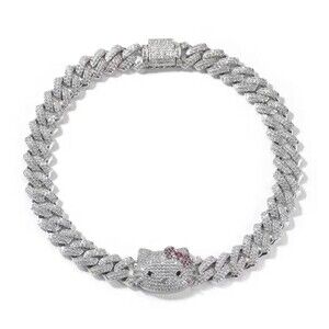 Hello Kitty Diamond Necklace Silver F 485